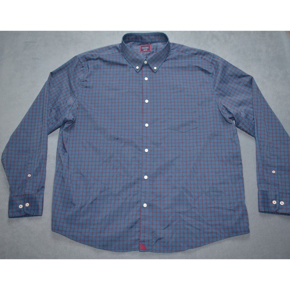 UNTUCKIT Gargano Green Blue‎ Plaid Shirt Mens 3XL Button Down Long Sleeve - Picture 1 of 11